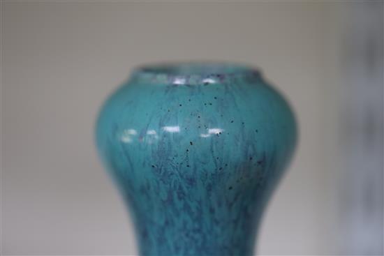 A Chinese robins egg glazed vase, probably Yongzheng/Qianlong period, H. 27.5cm